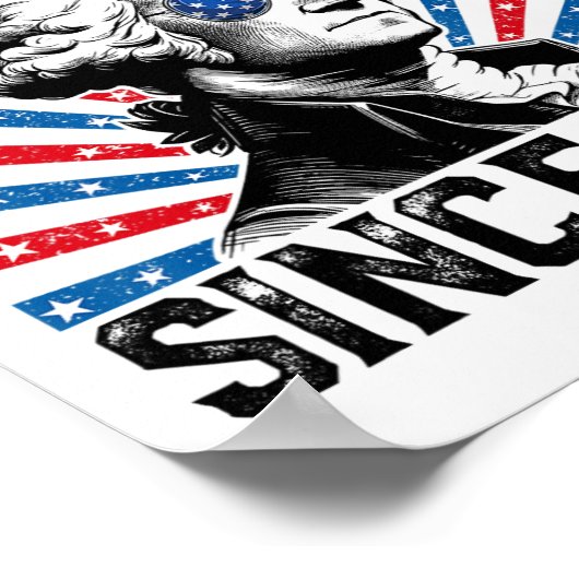 No Kings In America Since 1776 Distressed Usa Flag Poster (Hoek)