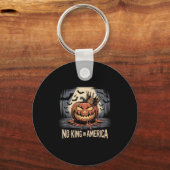 No Kings In America Since 1776 Distressed Usa Flag Sleutelhanger (Voorkant)