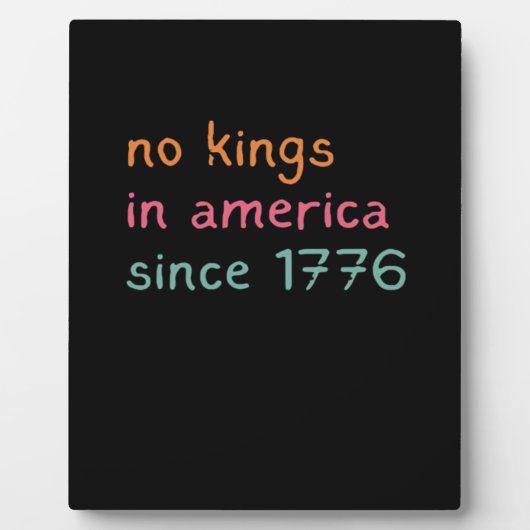 No Kings In America Since 1776 Freedom Anti Crown Fotoplaat (Voorkant)