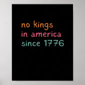 No Kings In America Since 1776 Freedom Anti Crown Poster (Voorkant)