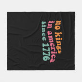 No Kings In America Since 1776 Freedom Classic Fleece Deken (Voorkant (Horizontaal))