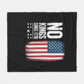 No Kings In America Since 1776 Freedom Spirit Look Fleece Deken (Voorkant (Horizontaal))
