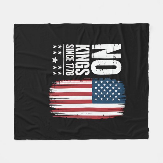 No Kings In America Since 1776 Freedom Spirit Look Fleece Deken (Voorkant (Horizontaal))