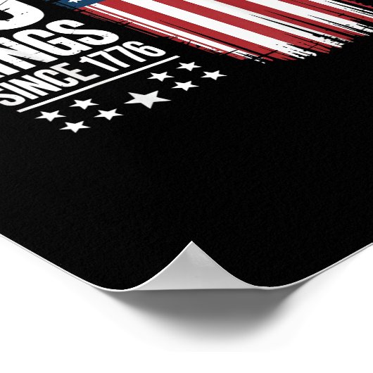 No Kings In America Since 1776 Freedom Spirit Look Poster (Hoek)