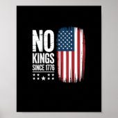 No Kings In America Since 1776 Freedom Spirit Look Poster (Voorkant)