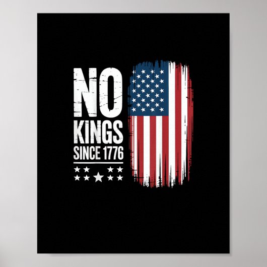 No Kings In America Since 1776 Freedom Spirit Look Poster (Voorkant)