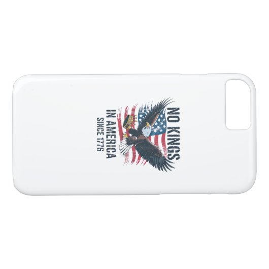 No Kings In America Since 1776 Minimal Clean Case-Mate iPhone Case (Achterkant (Horizontaal))