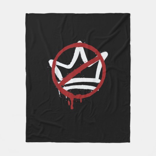 No Kings In America Since 1776 Minimal Clean Fleece Deken (Voorkant)