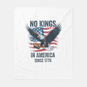 No Kings In America Since 1776 Minimal Clean Fleece Deken (Voorkant)