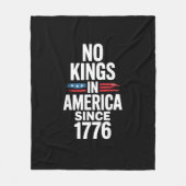 No Kings In America Since 1776 Minimal Clean Fleece Deken (Voorkant)