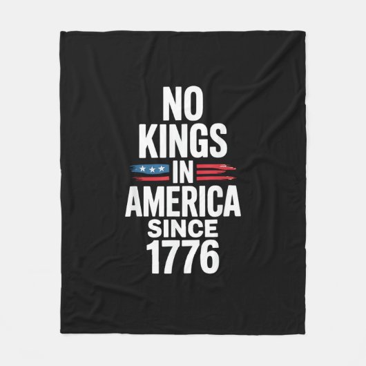 No Kings In America Since 1776 Minimal Clean Fleece Deken (Voorkant)