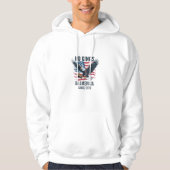 No Kings In America Since 1776 Minimal Clean Hoodie (Voorkant)