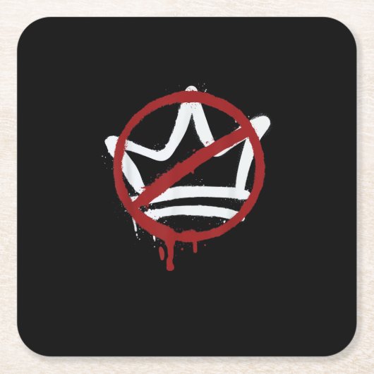 No Kings In America Since 1776 Minimal Clean Kartonnen Onderzetters (Voorkant)