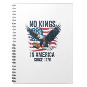 No Kings In America Since 1776 Minimal Clean Notitieboek (Voorkant)