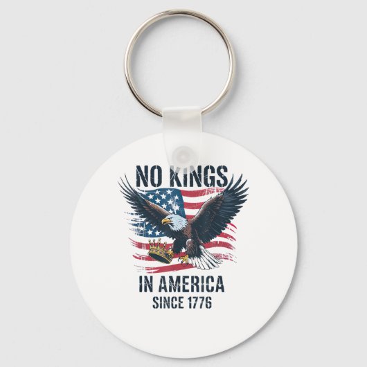 No Kings In America Since 1776 Minimal Clean Sleutelhanger (Voorkant)