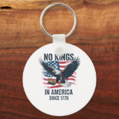 No Kings In America Since 1776 Minimal Clean Sleutelhanger (Voorkant)