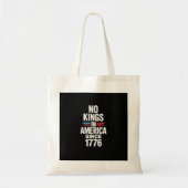 No Kings In America Since 1776 Minimal Clean Tote Bag (Voorkant)