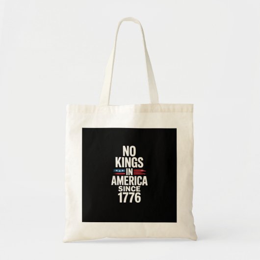 No Kings In America Since 1776 Minimal Clean Tote Bag (Voorkant)