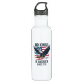 No Kings In America Since 1776 Minimal Clean Waterfles (Voorkant)