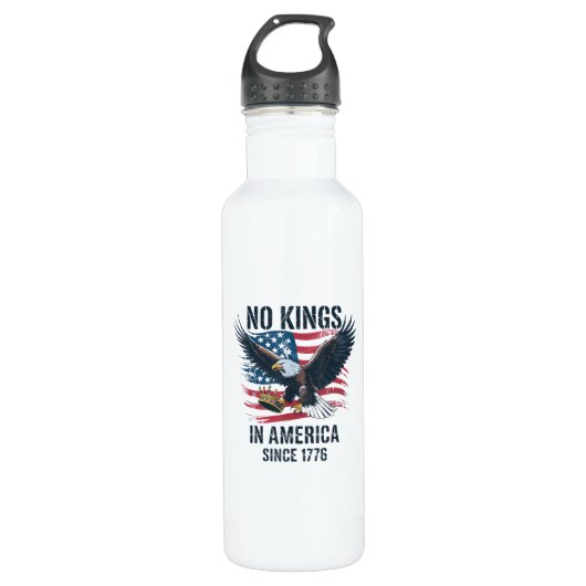 No Kings In America Since 1776 Minimal Clean Waterfles (Voorkant)