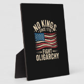 No Kings In America Since 1776  Oligarchy Patrioti Fotoplaat (Zijkant)