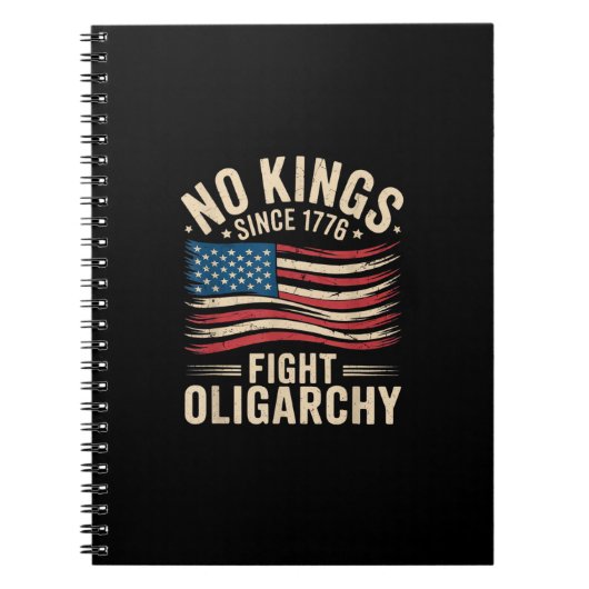 No Kings In America Since 1776 Oligarchy Patrioti Notitieboek (Voorkant)