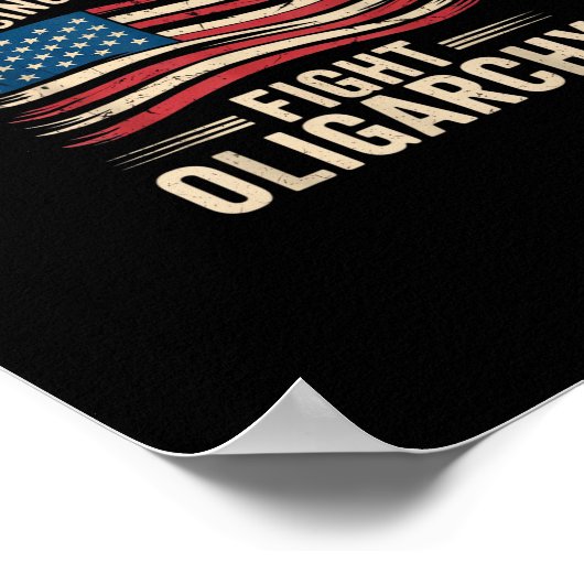 No Kings In America Since 1776  Oligarchy Patrioti Poster (Hoek)