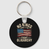 No Kings In America Since 1776  Oligarchy Patrioti Sleutelhanger (Voorkant)