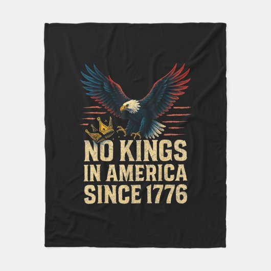 No Kings In America Since 1776 Patriotic Fleece Deken (Voorkant)