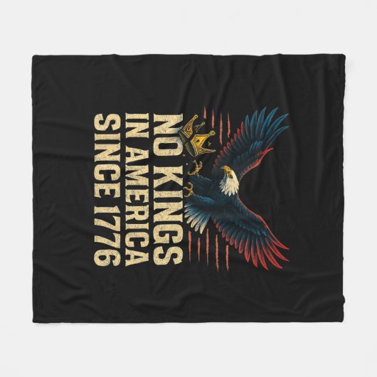 No Kings In America Since 1776 Patriotic Fleece Deken (Voorkant (Horizontaal))