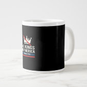 No Kings In America Since 1776 Patriotic Graphic D Grote Koffiekop (Voorkant rechts)