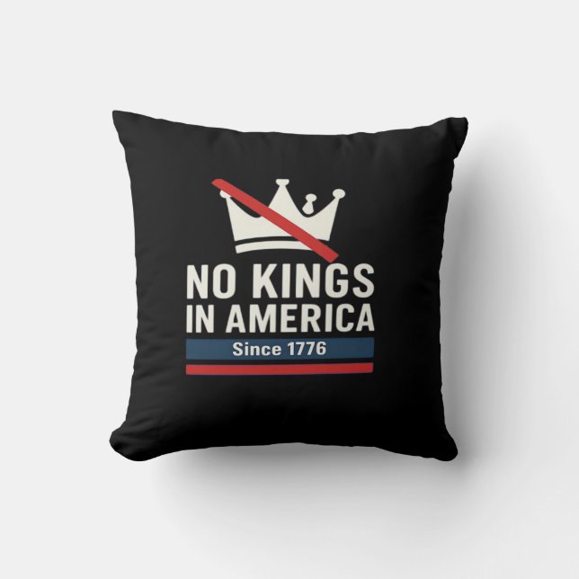 No Kings In America Since 1776 Patriotic Graphic D Kussen (Voorkant)