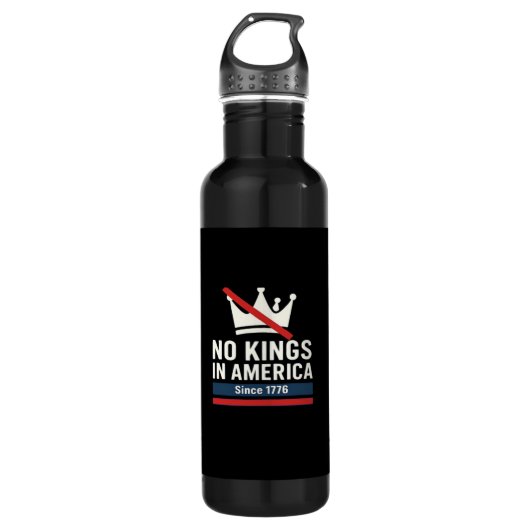 No Kings In America Since 1776 Patriotic Graphic D Waterfles (Voorkant)