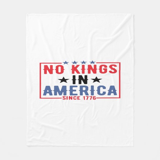 No Kings In America Since 1776 Patriotic Independe Fleece Deken (Voorkant)