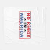 No Kings In America Since 1776 Patriotic Independe Fleece Deken (Voorkant (Horizontaal))