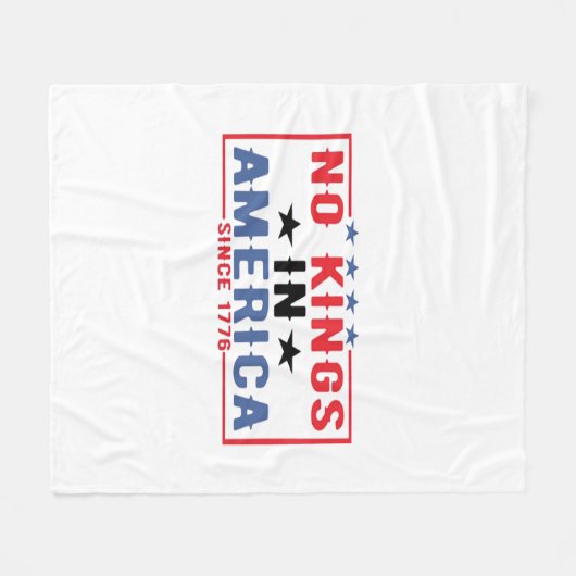 No Kings In America Since 1776 Patriotic Independe Fleece Deken (Voorkant (Horizontaal))