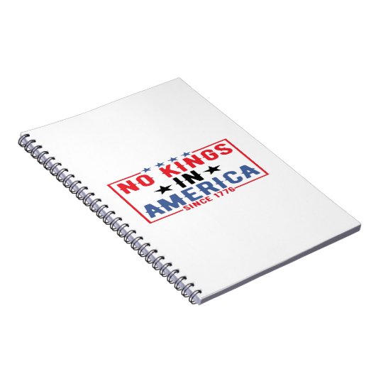 No Kings In America Since 1776 Patriotic Independe Notitieboek (Rechterzijde)