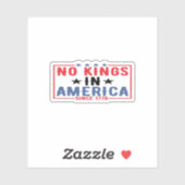 No Kings In America Since 1776 Patriotic Independe Sticker (Vel)