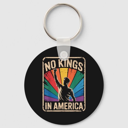 No Kings In America Since 1776 Patriotic Style Sleutelhanger (Voorkant)