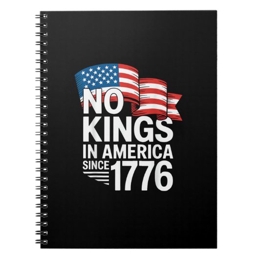 No Kings In America Since 1776 Protest Creative St Notitieboek (Voorkant)
