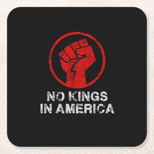 No Kings In America Since 1776 Resist 8647 US Flag Kartonnen Onderzetters (Voorkant)