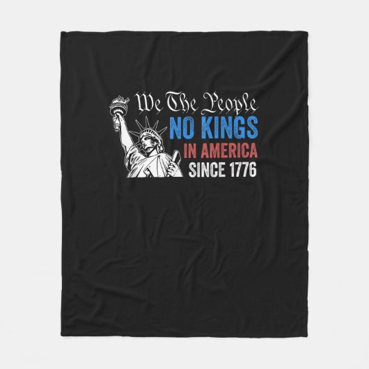 No Kings In America Since 1776 Retro Classic Fleece Deken (Voorkant)
