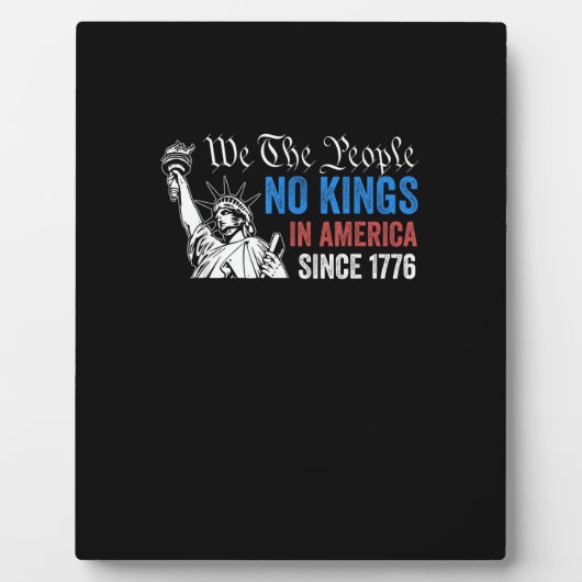 No Kings In America Since 1776 Retro Classic Fotoplaat (Voorkant)