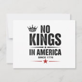 No Kings In America Since 1776 Save The Date (Achterkant)