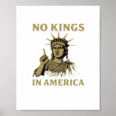No Kings In America Statue Of  No Kings Day Protes Poster (Voorkant)