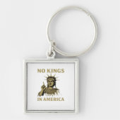 No Kings In America Statue Of  No Kings Day Protes Sleutelhanger (Voorkant)