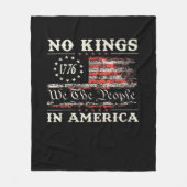 No Kings In America United States Independence Cla Fleece Deken (Voorkant)