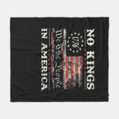 No Kings In America United States Independence Cla Fleece Deken (Voorkant (Horizontaal))