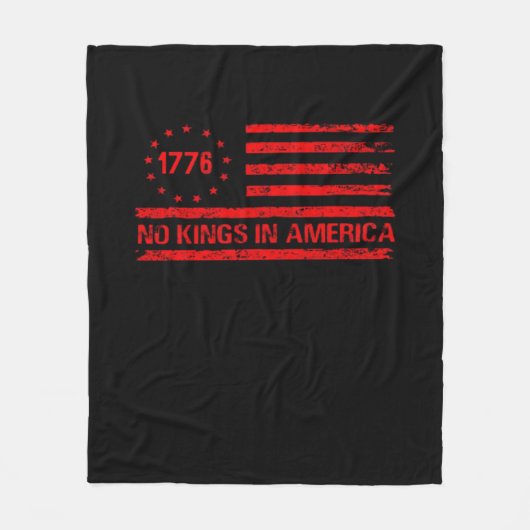 No Kings In America United States Independence Cla Fleece Deken (Voorkant)