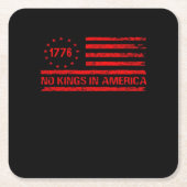 No Kings In America United States Independence Cla Kartonnen Onderzetters (Voorkant)